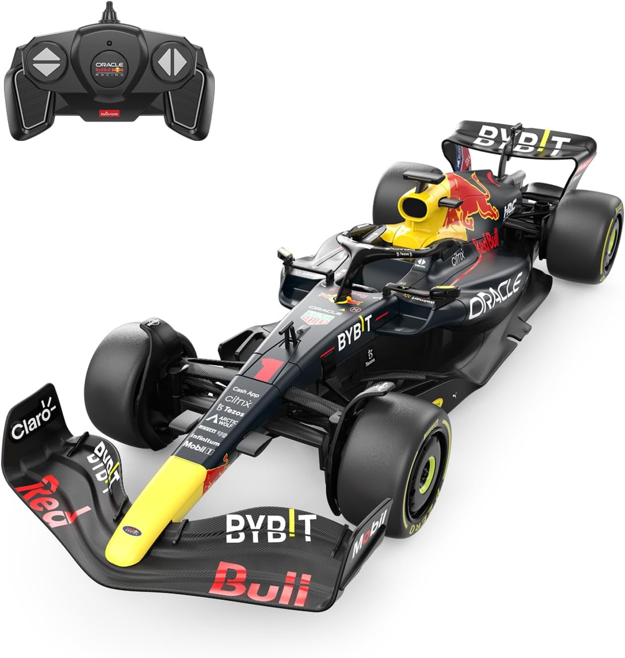 RASTAR Red Bull F1 1/18 Scale RC Car - 2022 Oracle Racing Remote Control Formula 1 RB18 Sergio Perez Model - Dark Blue 2.4G for Kids Adults