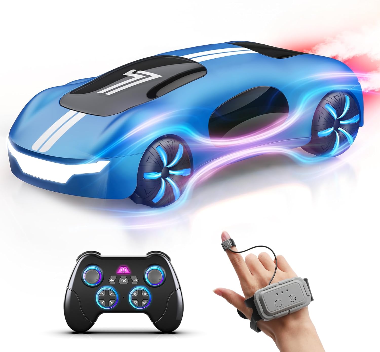 Gesture Sensing Remote Control Car, Drift RC Stunt Car with Light Spray & Sound, 2.4GHz Hobby RC Cars Toy for Kids, 360° Rotate, Birthday Gifts for Boys Girls 4-12
