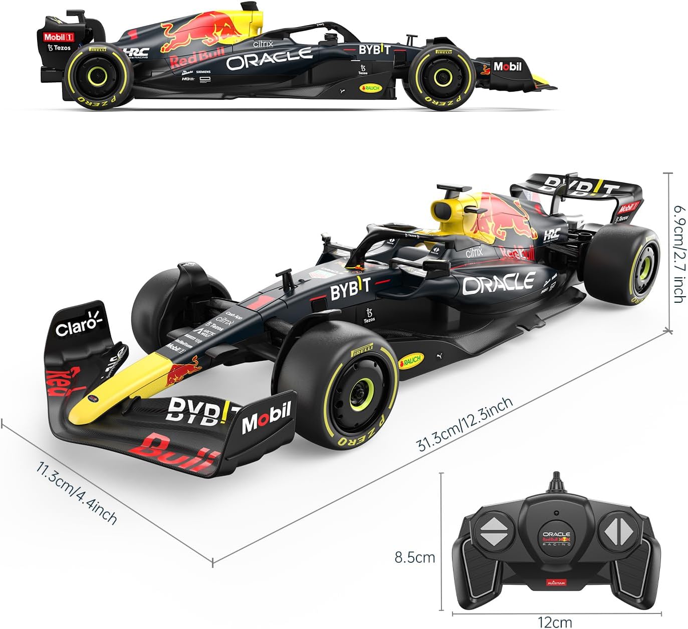 RASTAR Red Bull F1 1/18 Scale RC Car - 2022 Oracle Racing Remote Control Formula 1 RB18 Sergio Perez Model - Dark Blue 2.4G for Kids Adults