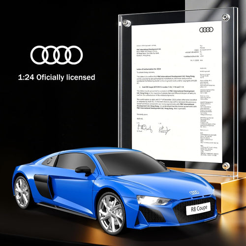Audi Remote Control Car, 1:24 Scale Electric Sport Racing Hobby Toy Car Audi Model Vehicle for Boys Girls Birthday Gifts（Blue）