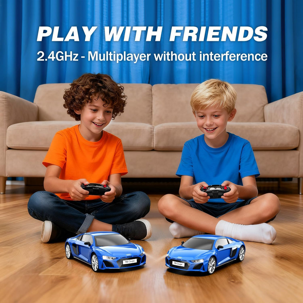 Audi Remote Control Car, 1:24 Scale Electric Sport Racing Hobby Toy Car Audi Model Vehicle for Boys Girls Birthday Gifts（Blue）