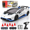 Lamborghini Remote Control Car, 1:18 Scale Officially Licensed Lamboghini Toy Car, Cool RC Cars Toys for 4 5 6 7 8 9 10 11 12 Year Old Boys Kids Adults Gifts, 15km/h Fast RC Drift Car, (Grey)