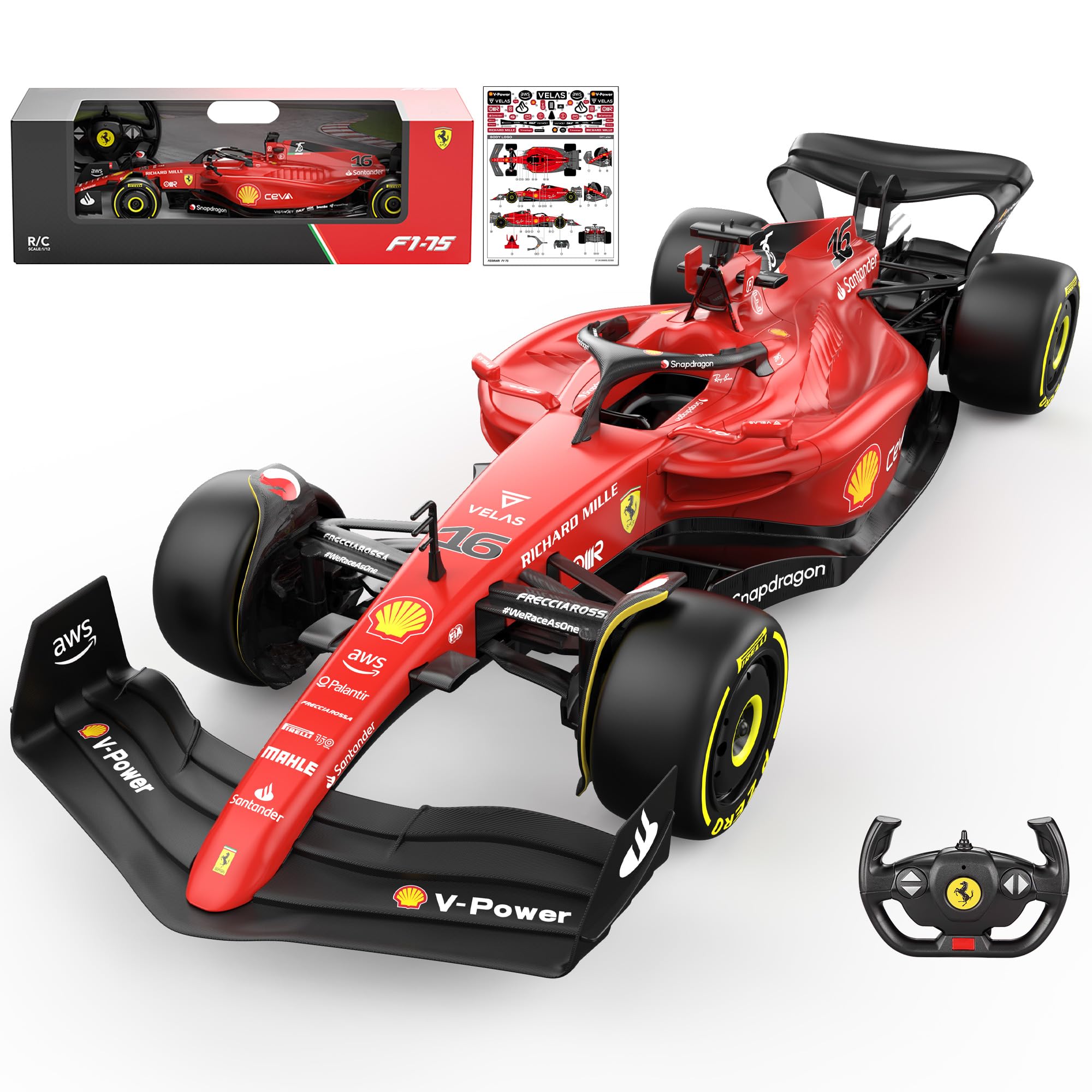 Voltz Toys Authentic Licensed 1:18 Mercedes-Benz F1 W11 Remote Control Car - F1 Collection RC car Series for Kids and Adults - 2.4GHz RC Car for Gift (1:18 Mercedes-Benz F1 W11)