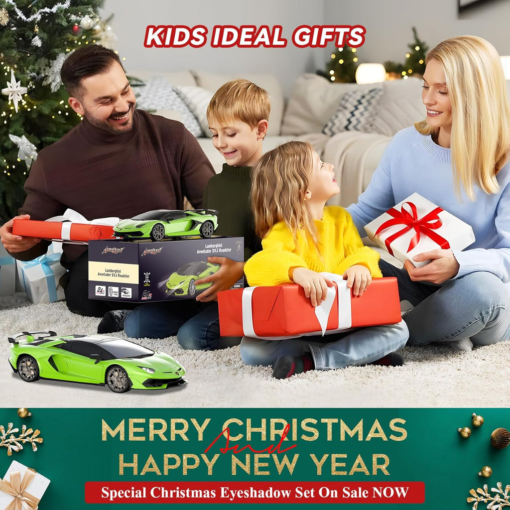 Remote Control Car for Lamborghini, Officially Licensed 1:16 Scale Lambo Hobby Rc Cars with Headlight, 2.4GHz Race Car Toys for Boy Girl 4-12 Years Old, 12Km/h, Birthday Gift