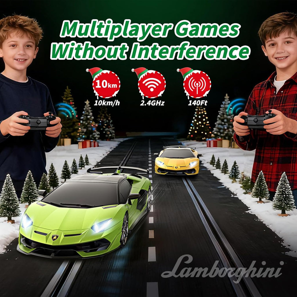 Remote Control Car for Lamborghini, Officially Licensed 1:16 Scale Lambo Hobby Rc Cars with Headlight, 2.4GHz Race Car Toys for Boy Girl 4-12 Years Old, 12Km/h, Birthday Gift