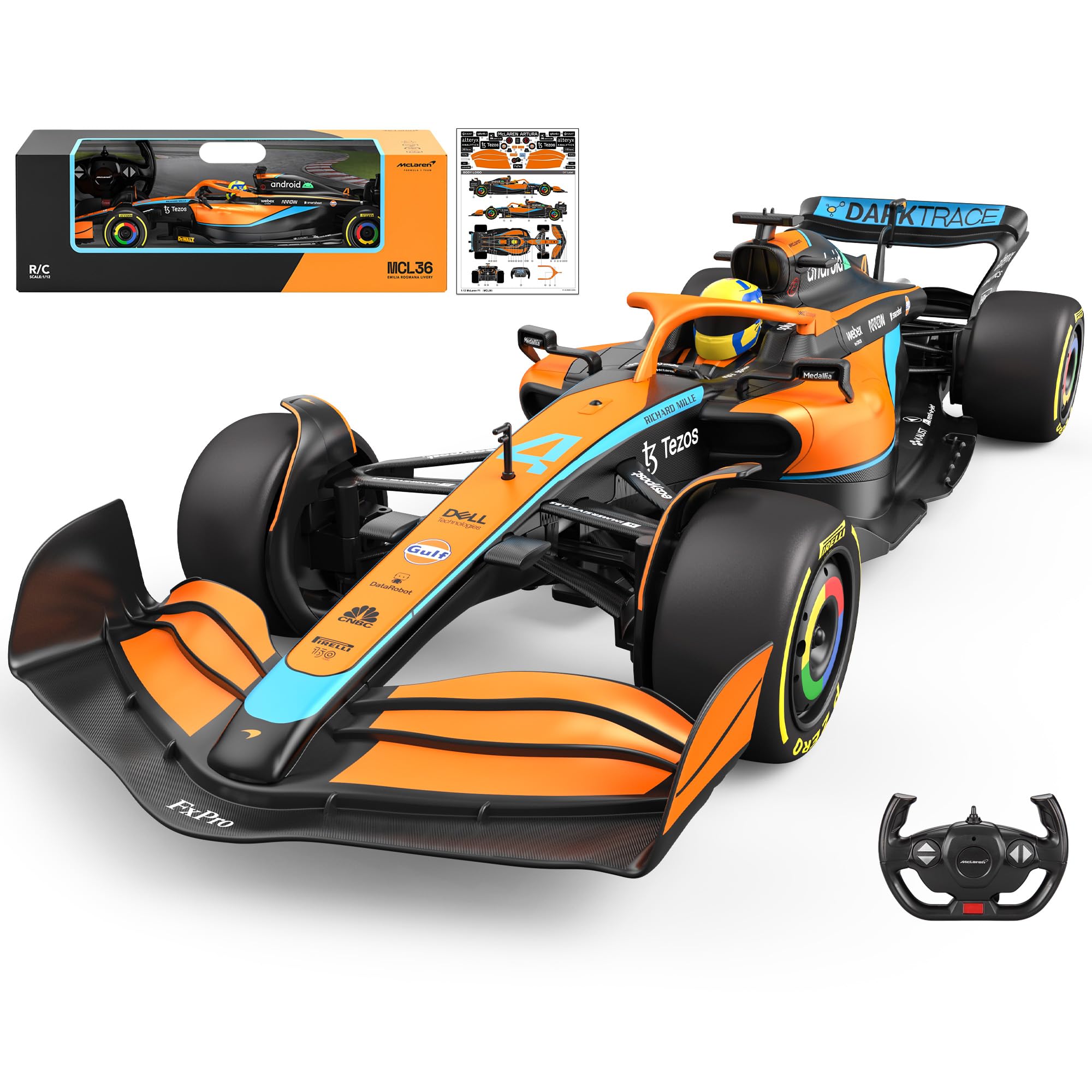 Voltz Toys Authentic Licensed 1:18 Mercedes-Benz F1 W11 Remote Control Car - F1 Collection RC car Series for Kids and Adults - 2.4GHz RC Car for Gift (1:18 Mercedes-Benz F1 W11)